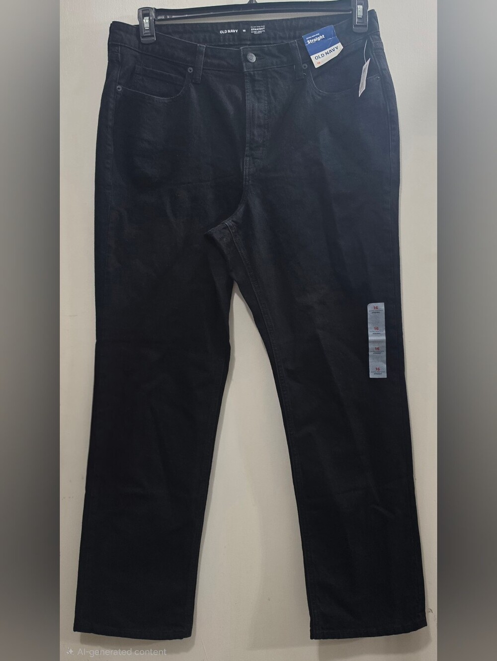 Old Navy Extra High-Rise Straight Secret-Smooth Pocket Jeans Blue Waist 16